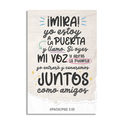 "APOCALIPSIS 3:20" cuadro decorativo