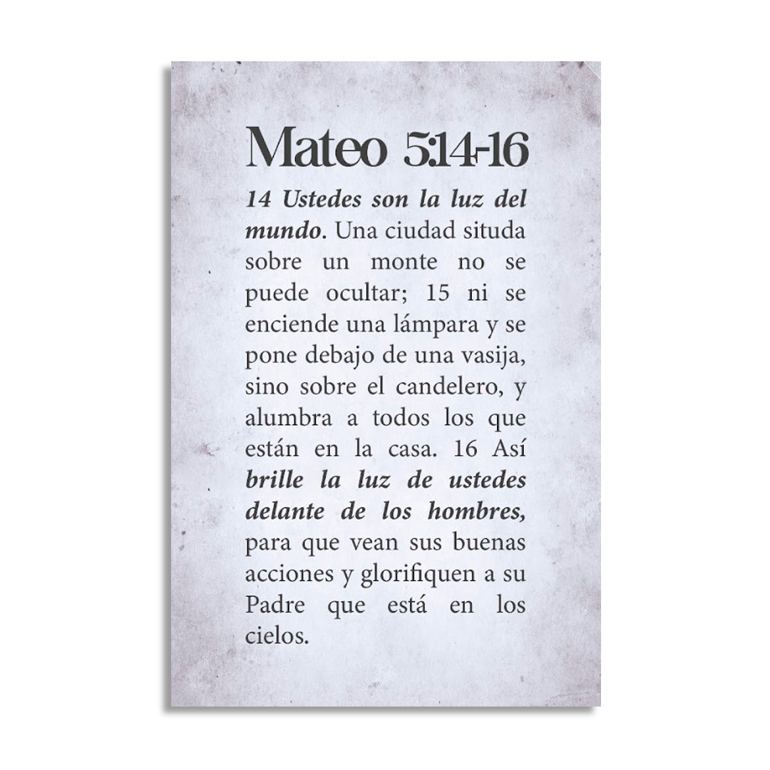 "MATEO 5:14-16" cuadro decorativo