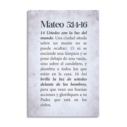 "MATEO 5:14-16" cuadro decorativo