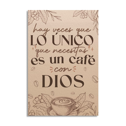 "CAFÉ CON DIOS" cuadro decorativo