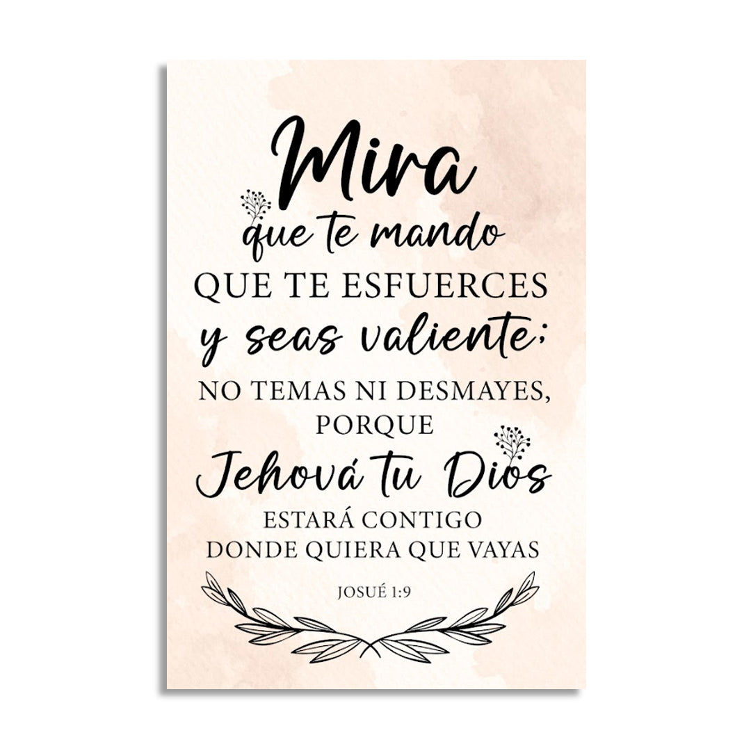 "JOSUÉ 1:9" cuadro decorativo