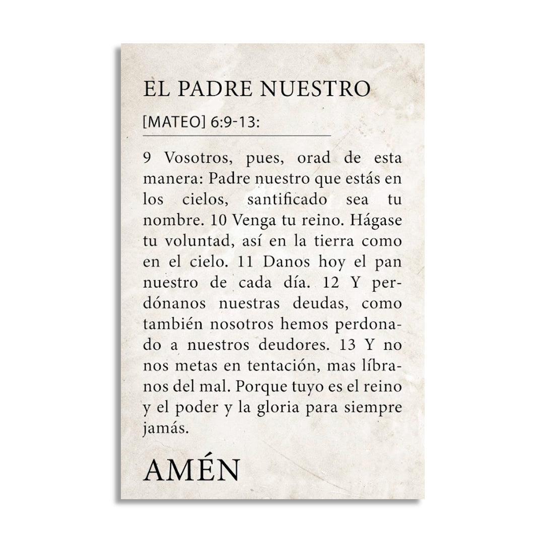 "MATEO 6:9-13" cuadro decorativo