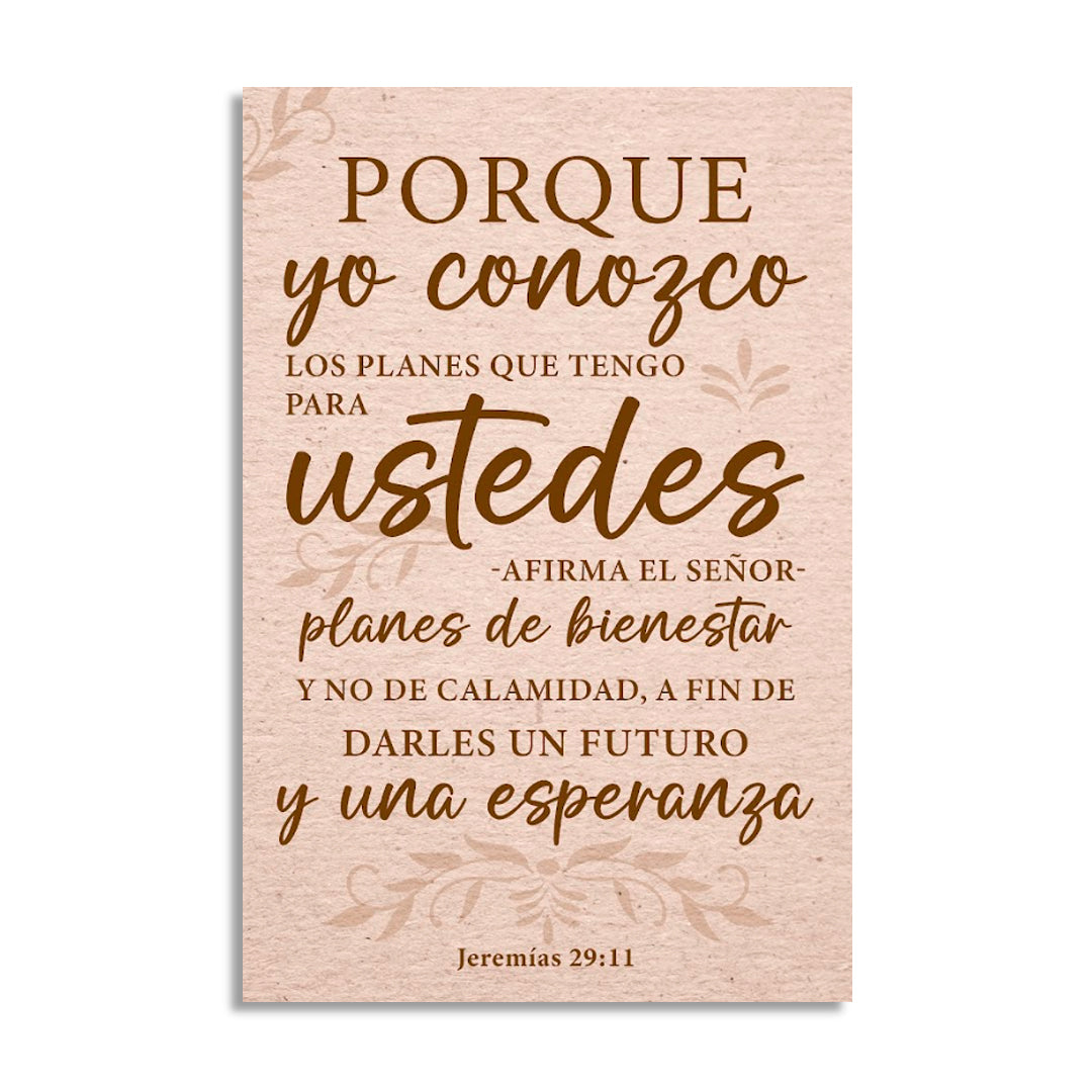 "JEREMÍAS 29:11" cuadro decorativo