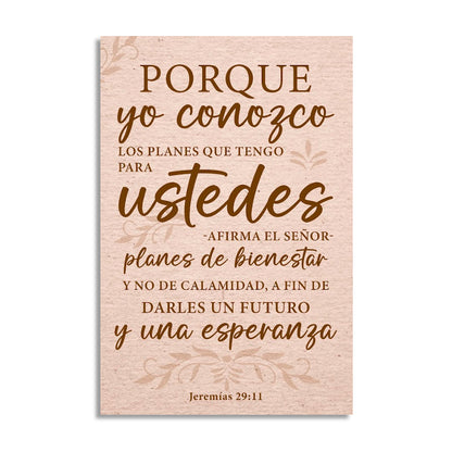 "JEREMÍAS 29:11" cuadro decorativo