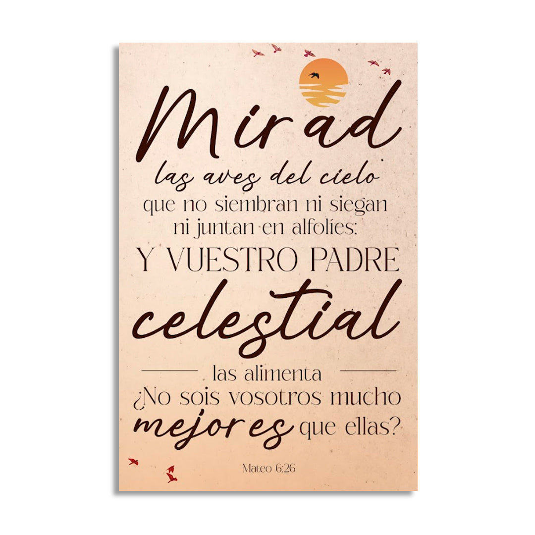 "MATEO 6:26" cuadro decorativo