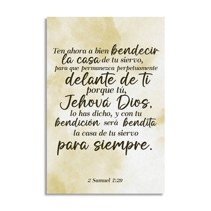 "2 SAMUEL 7:29" cuadro decorativo