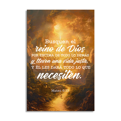 "MATEO 6:33" cuadro decorativo