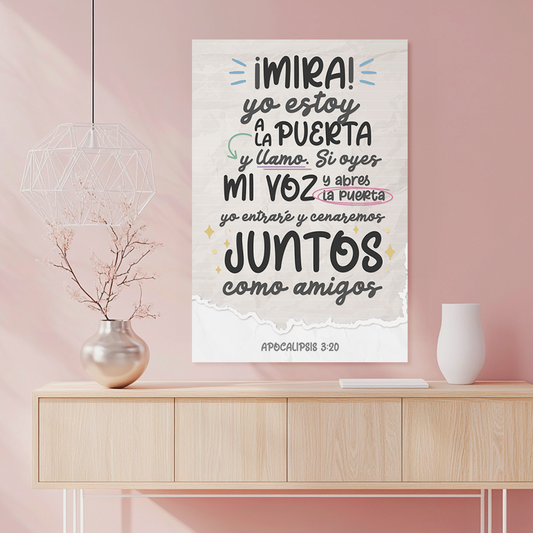 "APOCALIPSIS 3:20" cuadro decorativo