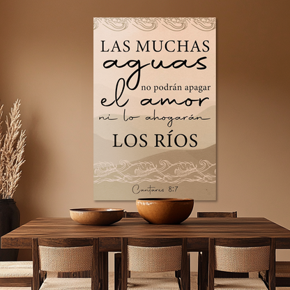 "CANTARES 8:7" cuadro decorativo