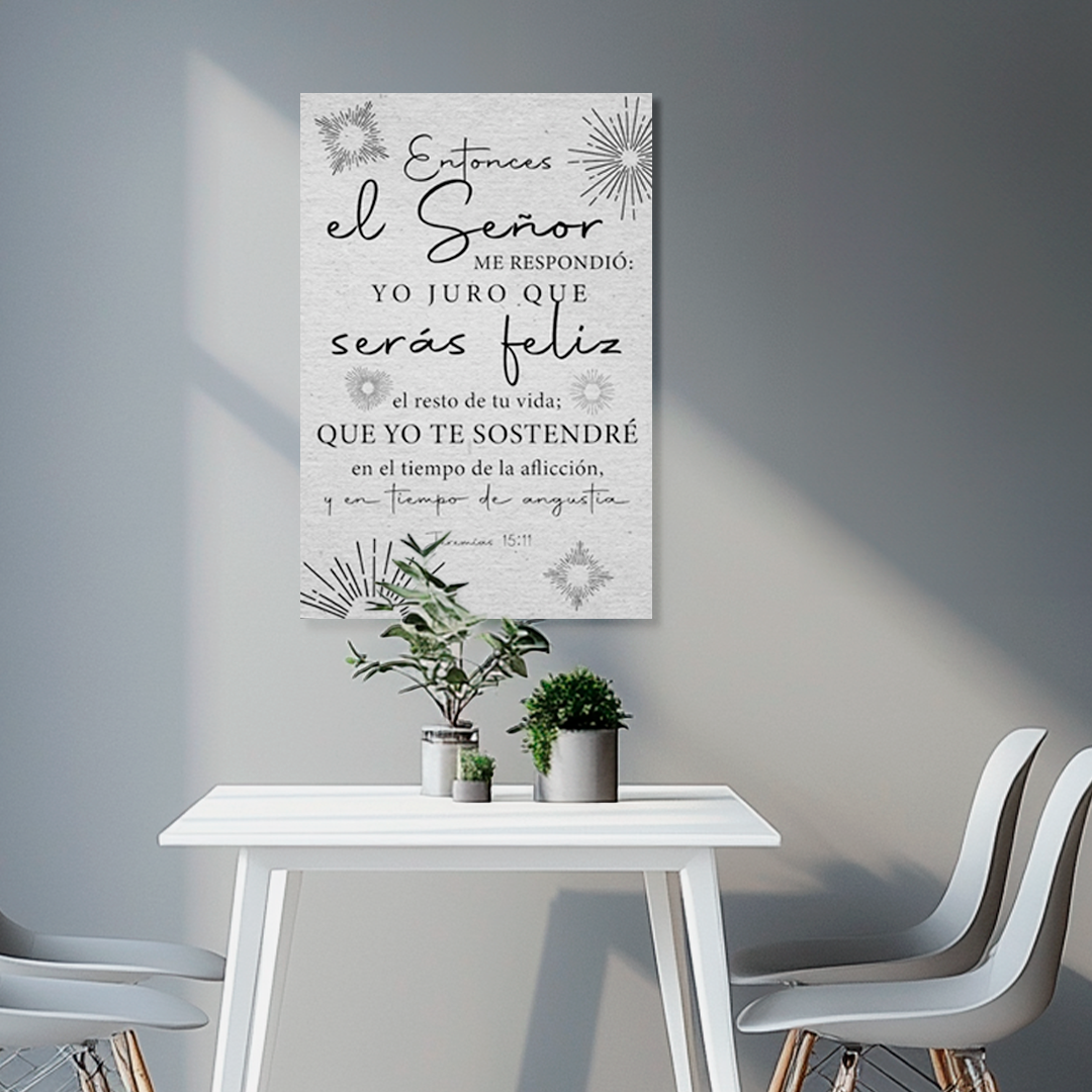 "JEREMÍAS 15:11" cuadro decorativo