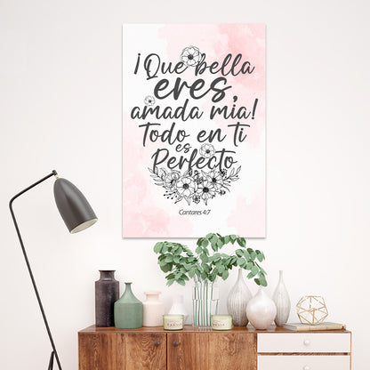 "CANTARES 4:7" cuadro decorativo