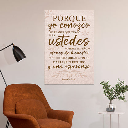 "JEREMÍAS 29:11" cuadro decorativo