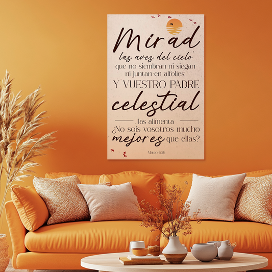 "MATEO 6:26" cuadro decorativo