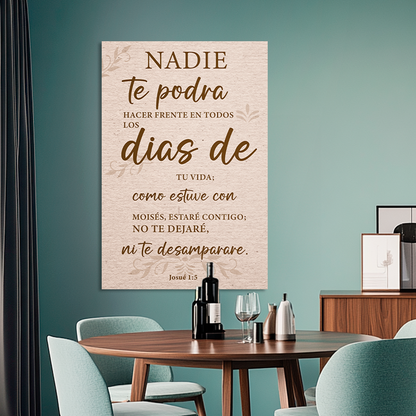 "JOSUÉ 1:5" cuadro decorativo