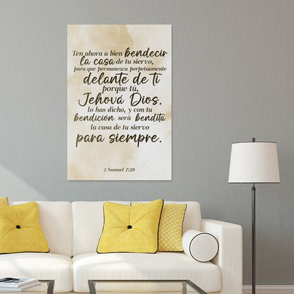 "2 SAMUEL 7:29" cuadro decorativo