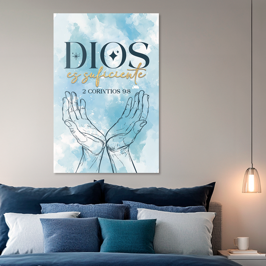 "DIOS ES SUFICIENTE" cuadro decorativo