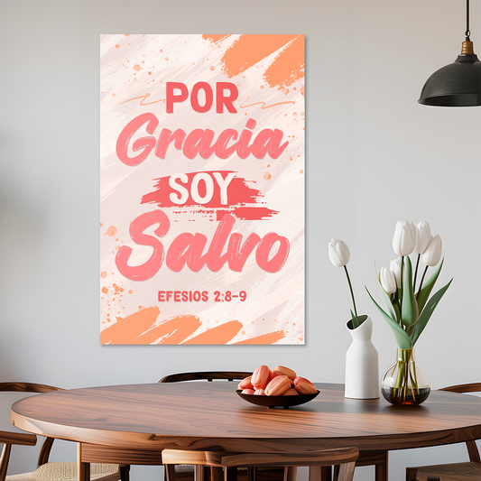 "EFESIOS 2:8-9" cuadro decorativo