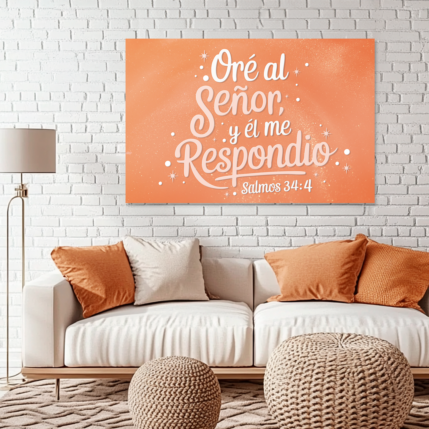 "SALMOS 34:4" cuadro decorativo