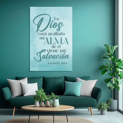 "SALMOS 62:1" cuadro decorativo