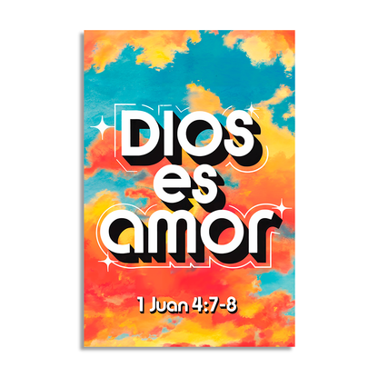 "1 JUAN 4:7-8" cuadro decorativo