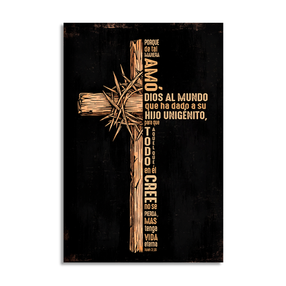 "JUAN 3:16" cuadro decorativo